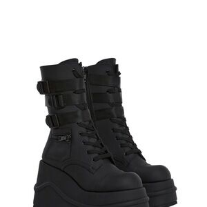 Dolls Kill Black Platform Boots